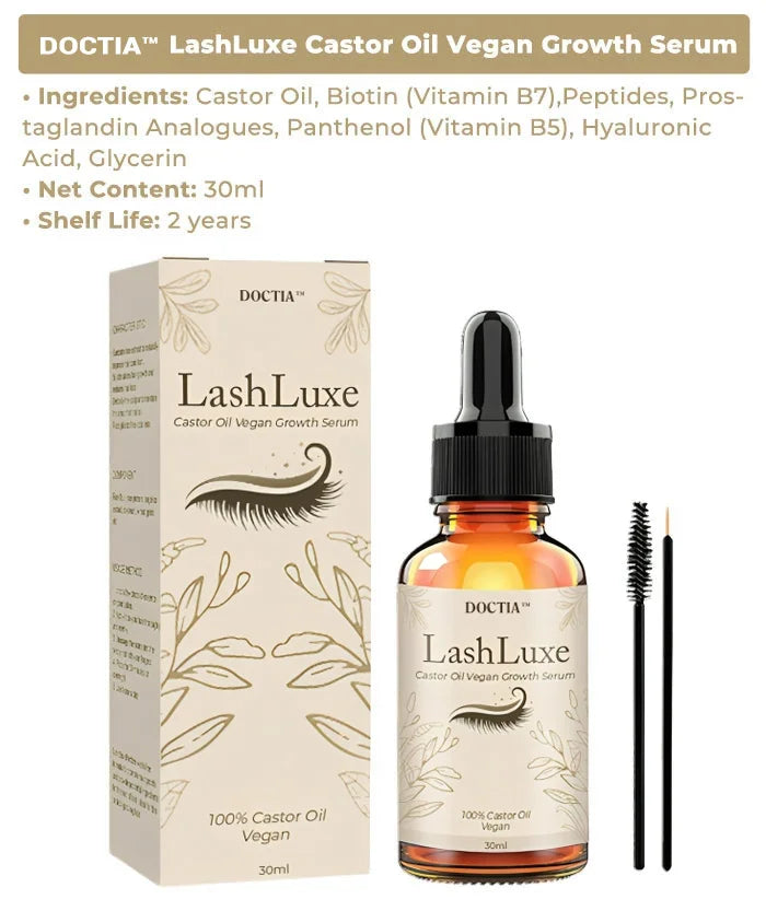 LashLuxe Castor Oil Vegan Growth Serum