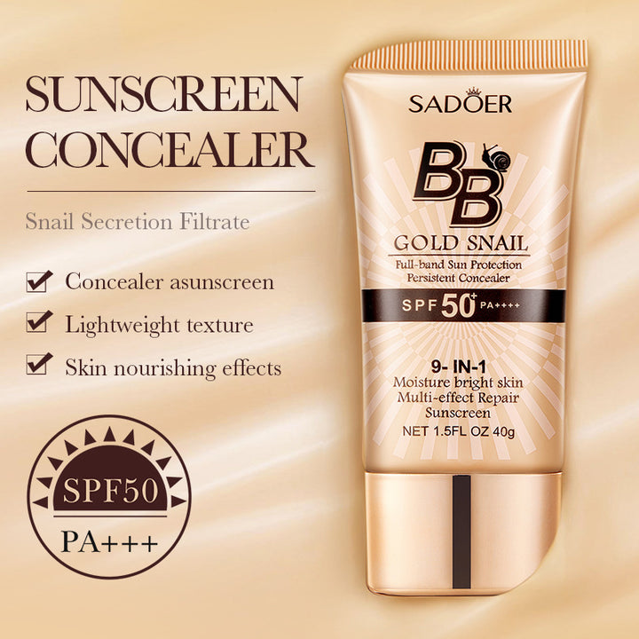 SADOER Golden Snail BB Cream Concealer Sunscreen