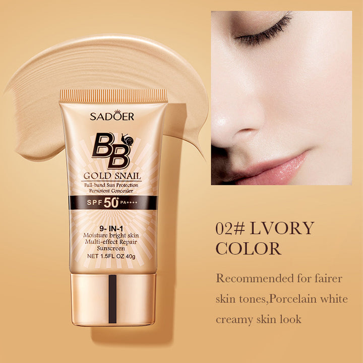 SADOER Golden Snail BB Cream Concealer Sunscreen