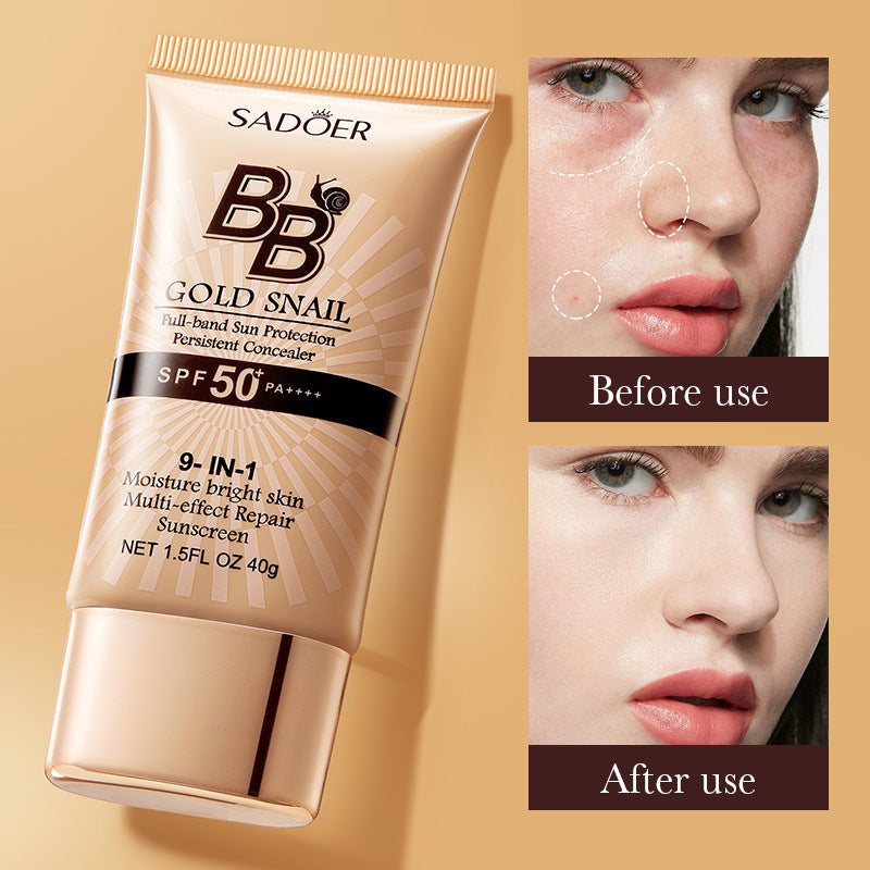 SADOER Golden Snail BB Cream Concealer Sunscreen