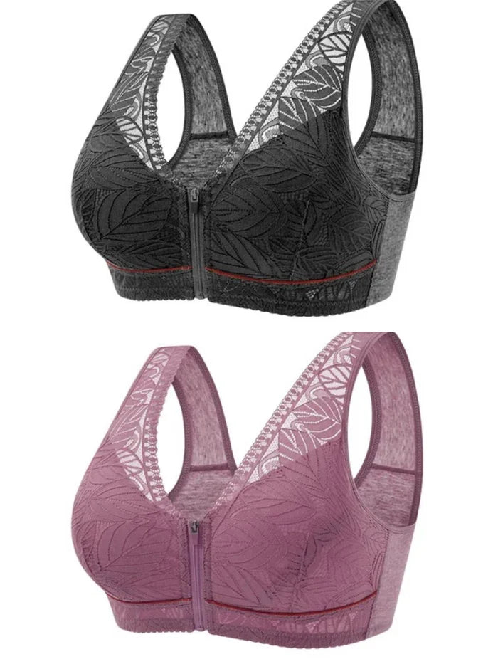 HealthLift Lymphvity Front Zipper Bra
