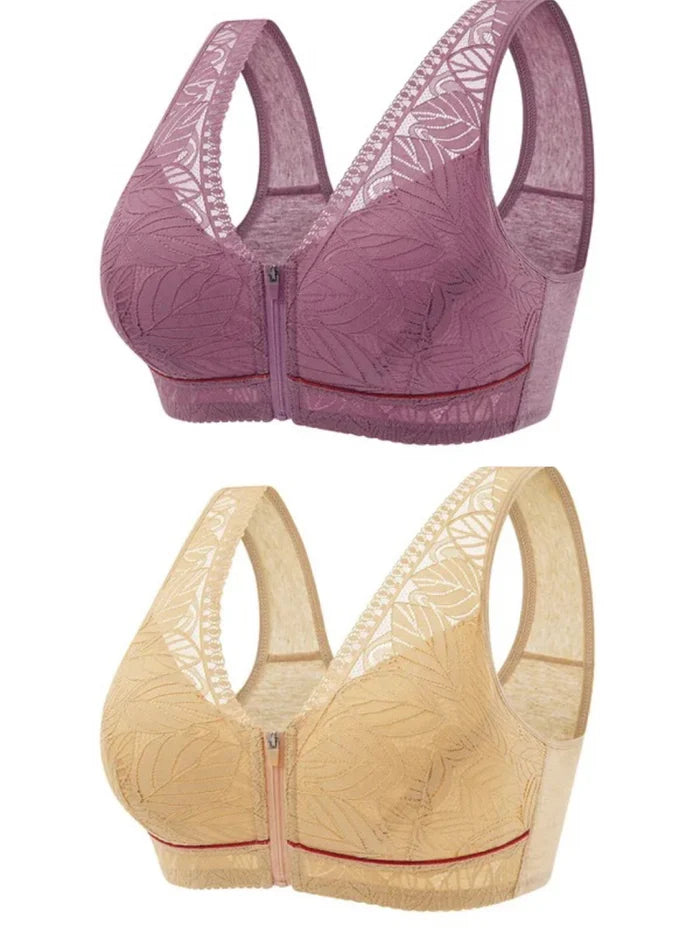HealthLift Lymphvity Front Zipper Bra