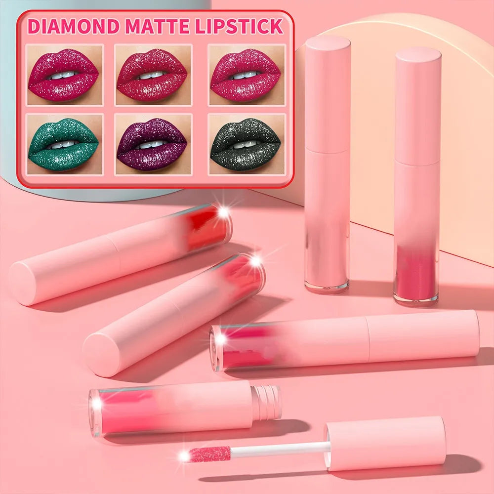 18 Color Diamond Lip Gloss Matte to Shimmer Liquid