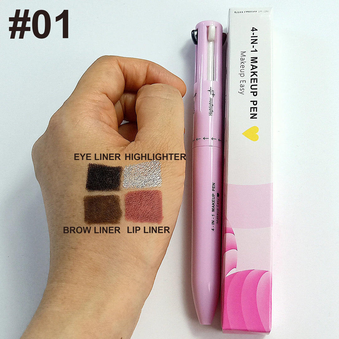Efficient 4-in-1 Makeup Pen