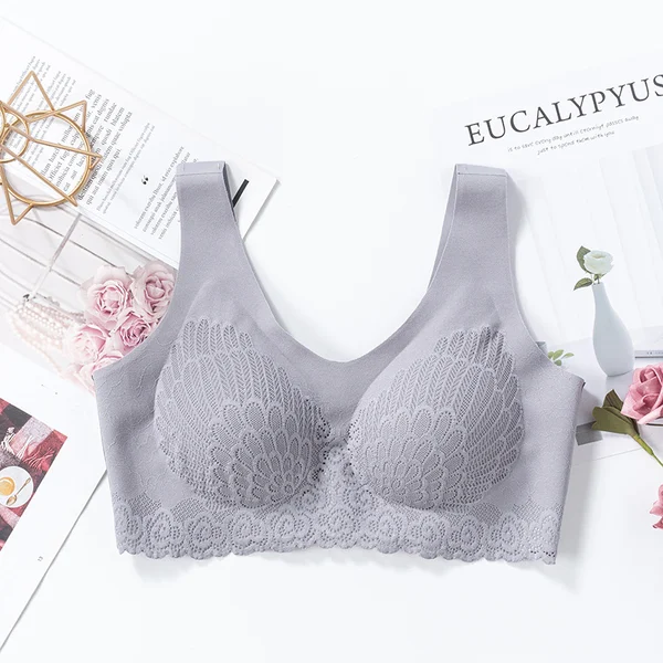 2024 Latex 4.0 Graceful Anti saggy Breathable Lace Large Size Bra