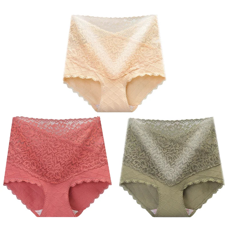 [ Pay 1 Get 3PCS ]🌸Hot style Lace+Cotton Anti-Side Leakage Panty