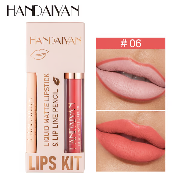 Lipstick Lip Liner Matte Waterproof Non-fading Non-stick Lipstick