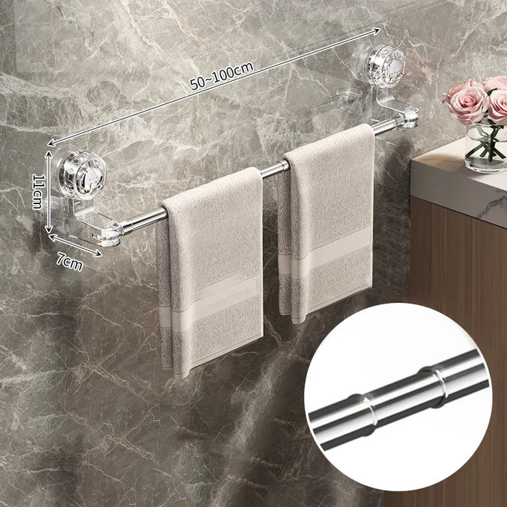 Retractable Suction Cup Towel Bar