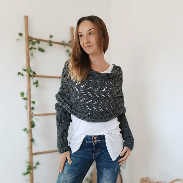 Knitted Wrap Shrugs For Women