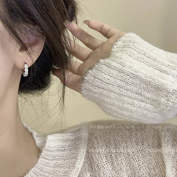 copper plus zircon Earrings
