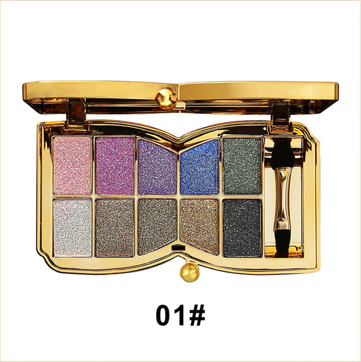 Ideal Gift - 10 Colors Glitter Eyeshadow Palette
