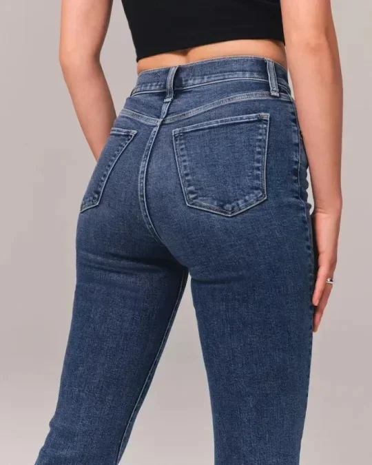 Womens 2024 Summer Ultra High Rise Stretch Flare Jean