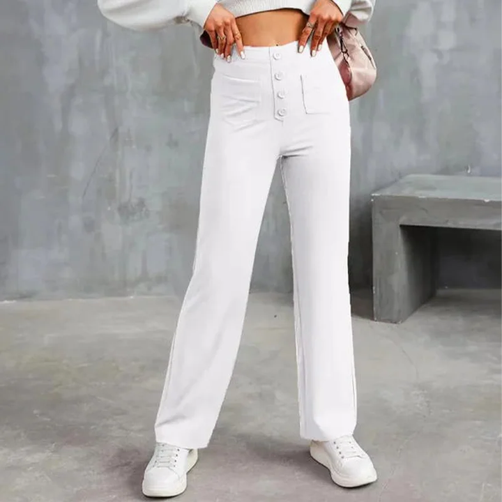Womens Casual High Waist Stretch Pants