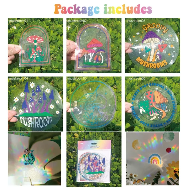 Adsorption Rainbow Glass Window Stickers