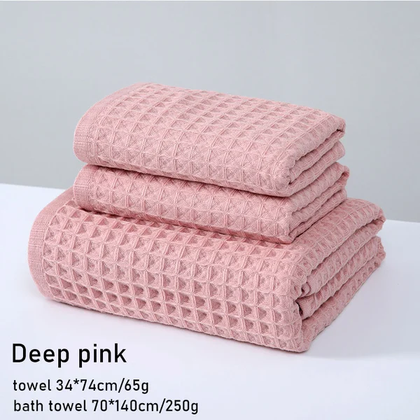 Super Absorbent Breathable Antibacterial Waffle Bath Towel