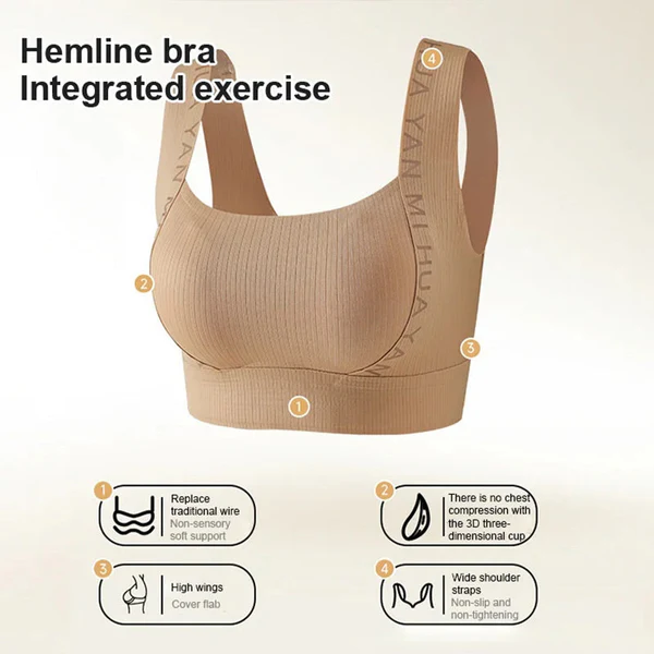 High Elasticity Wide-straps Non-marking Underwear Bra