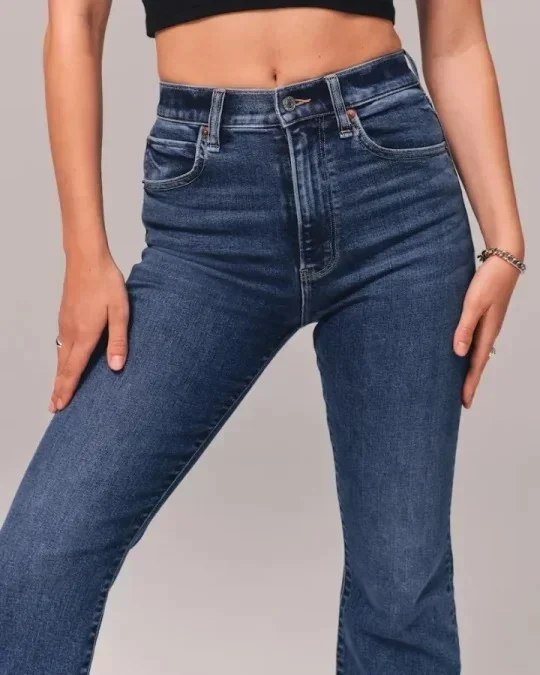 Womens 2024 Summer Ultra High Rise Stretch Flare Jean