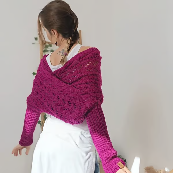 Knitted Wrap Shrugs For Women