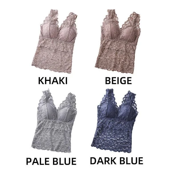 💖Last Day 49% OFF💖Long Lace Beauty Back Undershirt