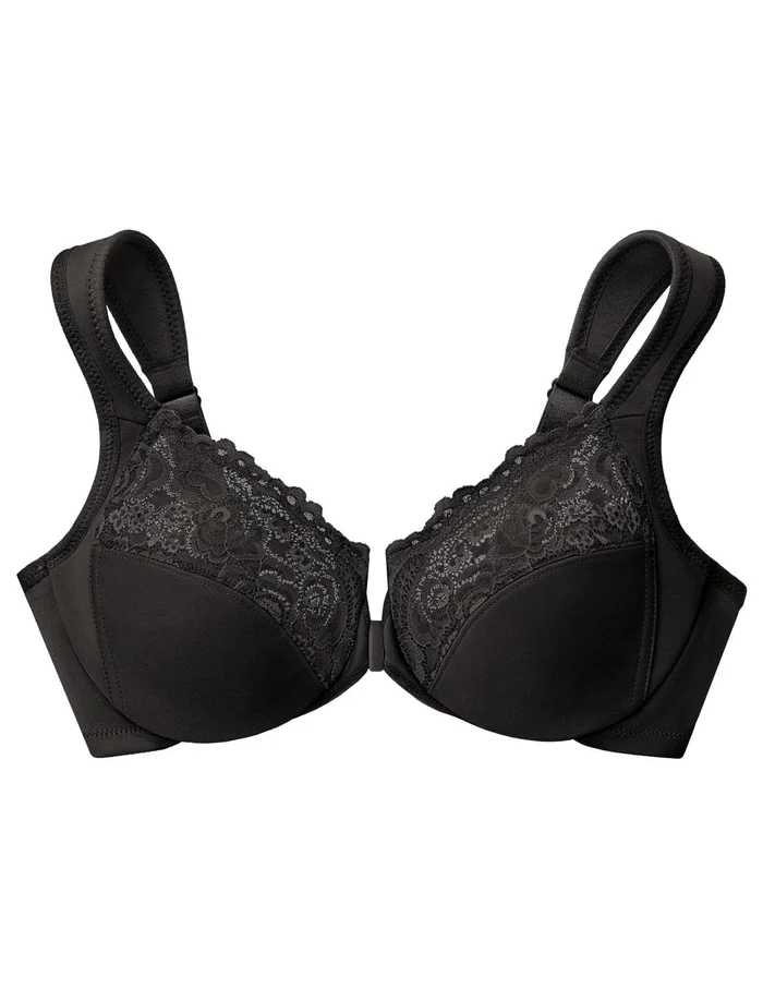 Front Closure Plus Size Full Coverage Lace Bra