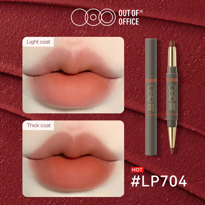 One stroke two uses double ended lipstick pencil