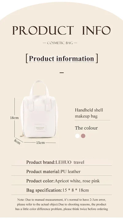 Large capacity portable makeup bag
