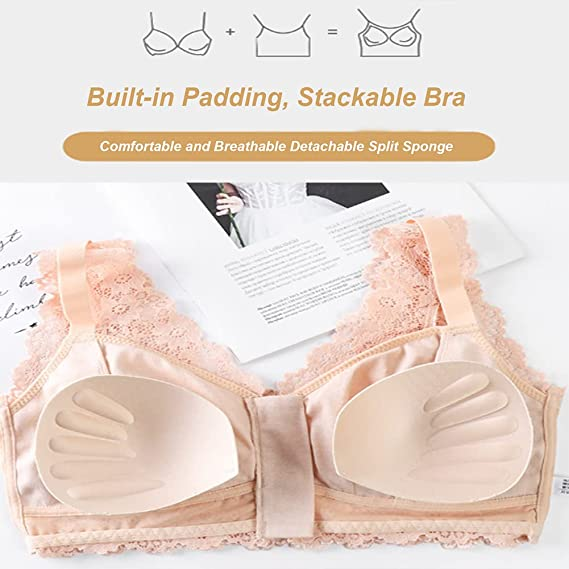 underwireless Floral Lace Bralette for Women