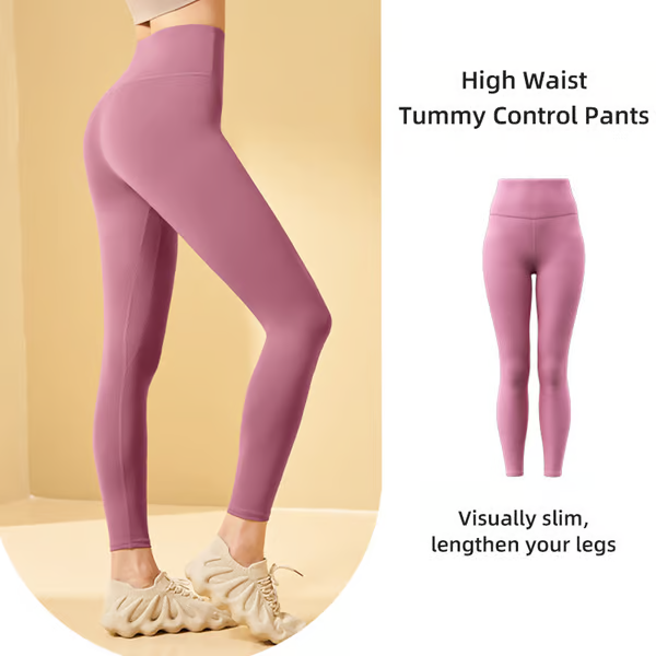 High Waisted Tummy Control Side Pocket Shaping Training Leggings
