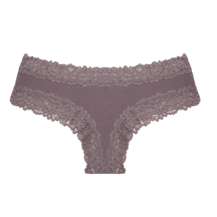 Mid-rise ribbed cotton crotch sexy and comfortable briefs