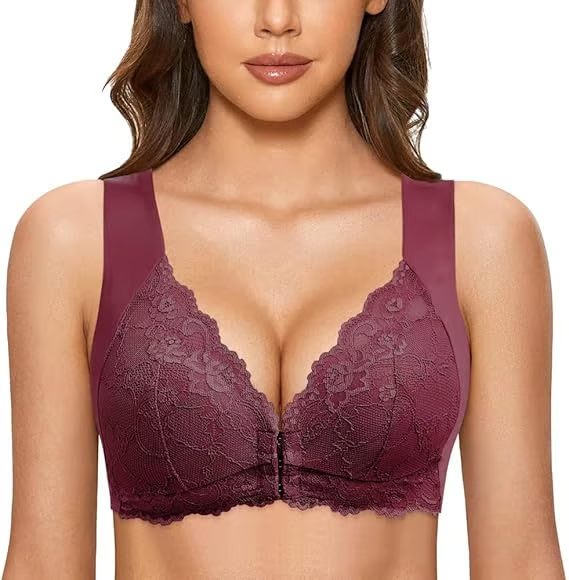 Full Coverage Front Closure Support Bra Comfort Sleep Bra