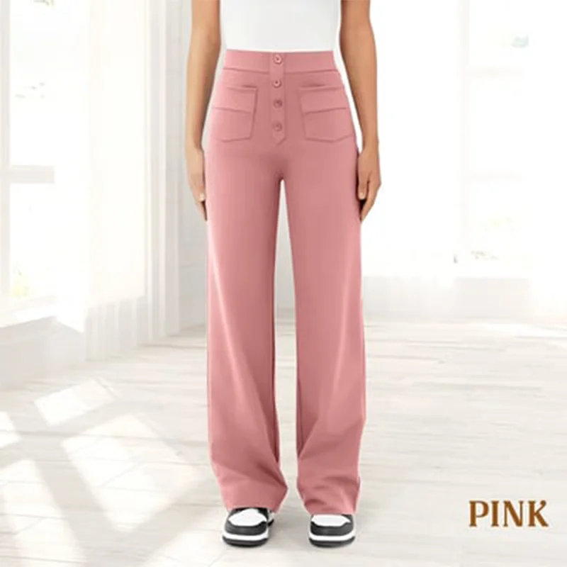 Womens Casual High Waist Stretch Pants