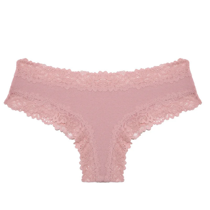 Mid-rise ribbed cotton crotch sexy and comfortable briefs