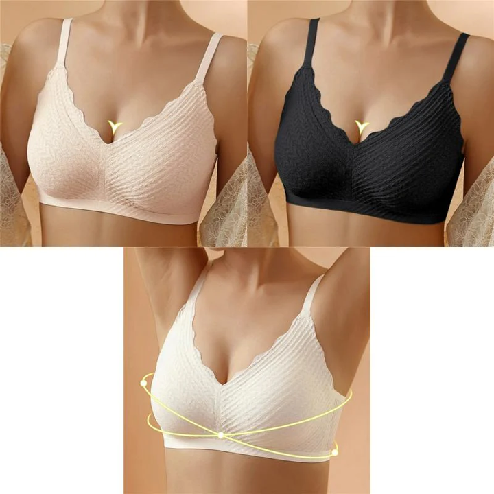 🔥Hot Sell🔥⏰LAST DAY 50% OFF⏰Transpirable Ice Silk Wireless Push Up Plus Size Bra