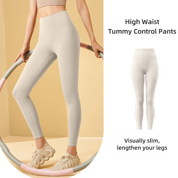 High Waisted Tummy Control Side Pocket Shaping Training Leggings