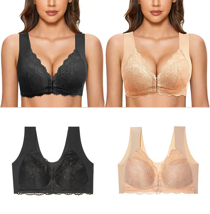 Full Coverage Front Closure Support Bra Comfort Sleep Bra