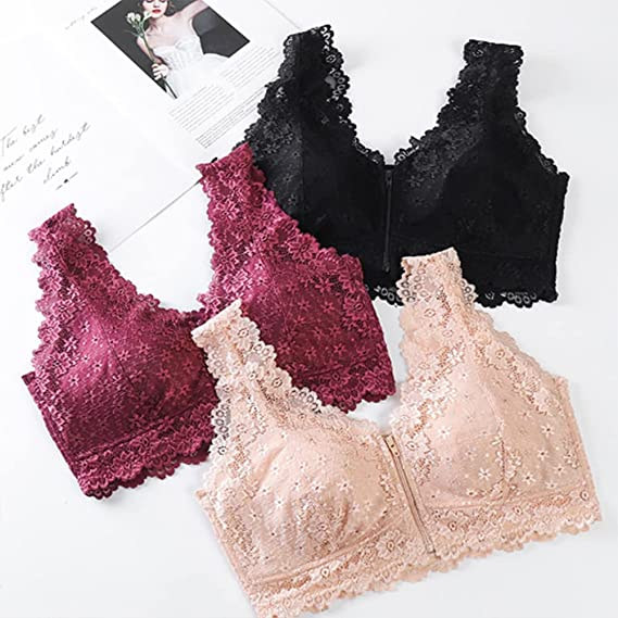 underwireless Floral Lace Bralette for Women