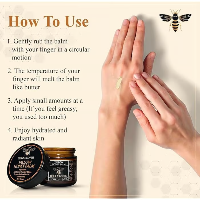 Beef Tallow and Honey Balm for Skin