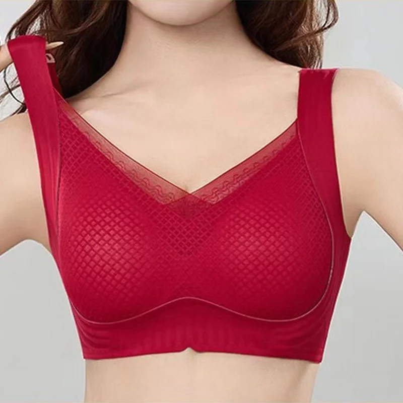 Full-coverage lifting and anti-sagging seamless bra