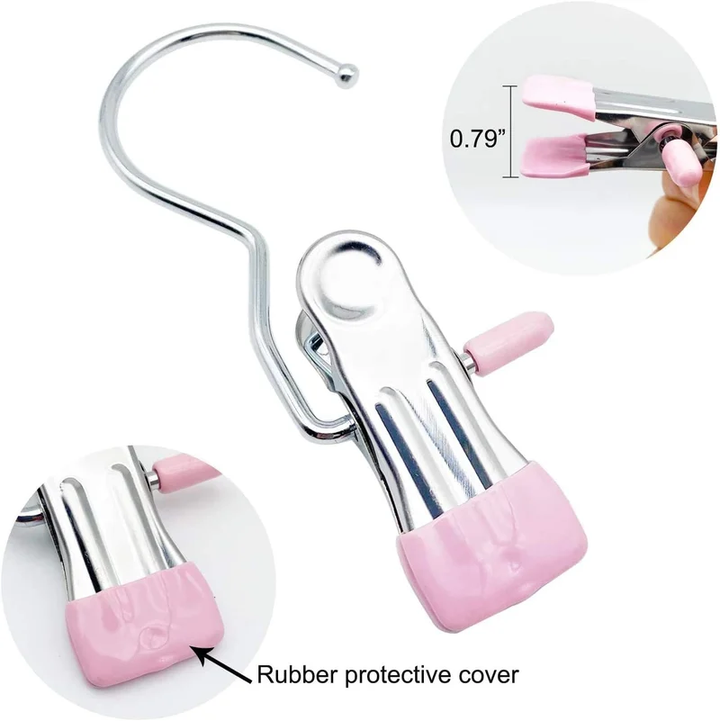 Anti rust Clip Space saving Clothespin Hat Pants Storage Hanging Travel Hook