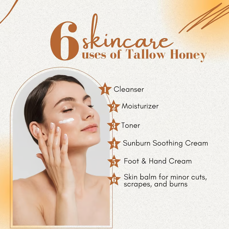 Beef Tallow and Honey Balm for Skin