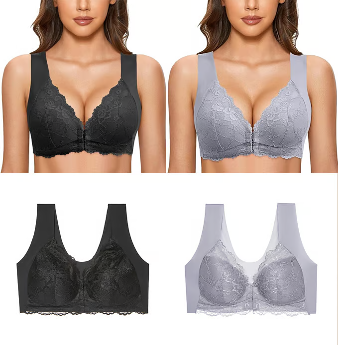 Full Coverage Front Closure Support Bra Comfort Sleep Bra