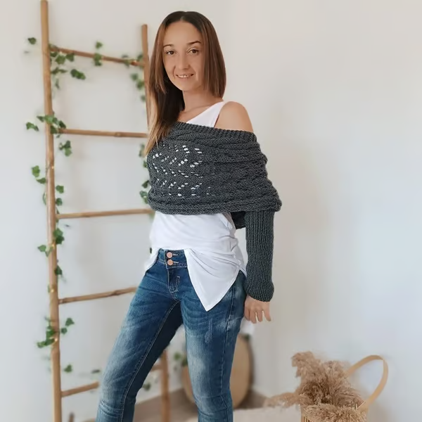 Knitted Wrap Shrugs For Women