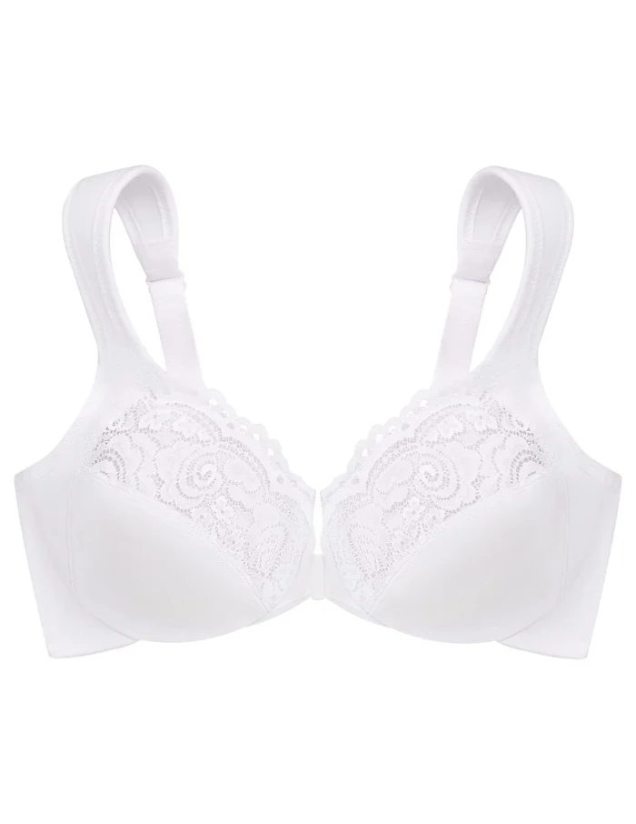 Front Closure Plus Size Full Coverage Lace Bra