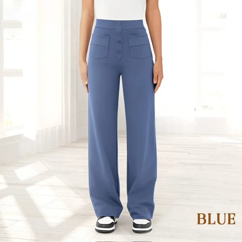 Womens Casual High Waist Stretch Pants