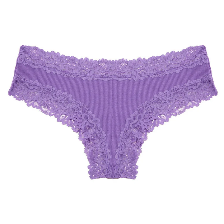 Mid-rise ribbed cotton crotch sexy and comfortable briefs