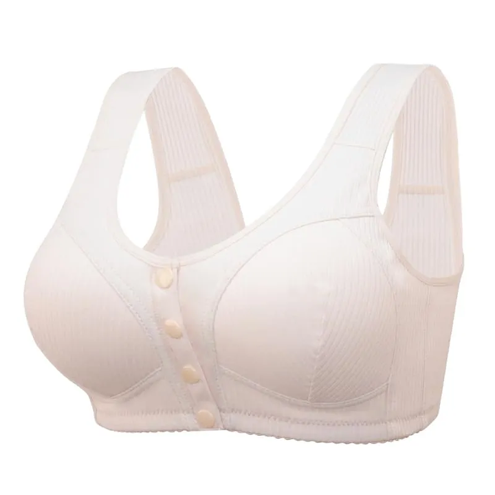 COMFORTABLE FRONT CLOSURE WIRELESS PLUS SIZE BUTTON BRA