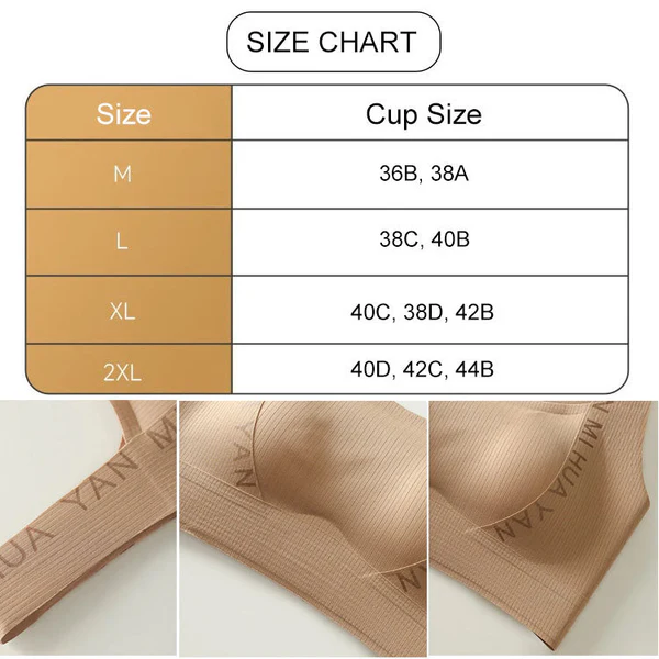 High Elasticity Wide-straps Non-marking Underwear Bra