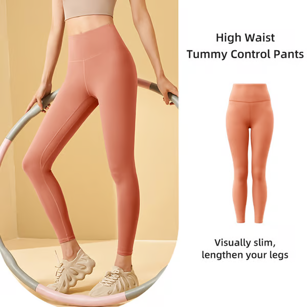 High Waisted Tummy Control Side Pocket Shaping Training Leggings