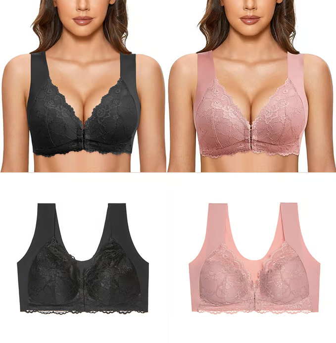 Full Coverage Front Closure Support Bra Comfort Sleep Bra