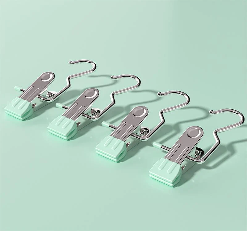 Anti rust Clip Space saving Clothespin Hat Pants Storage Hanging Travel Hook